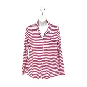 J Crew Pink And White Striped Pajama top Small